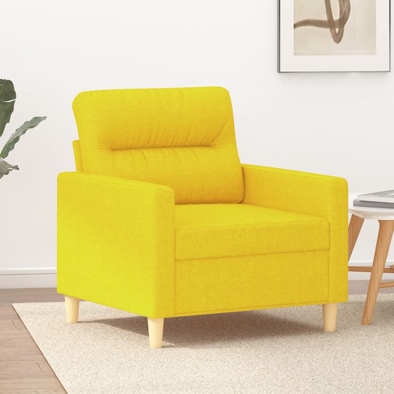 Fauteuil 60 cm stof lichtgeel MeubelReus