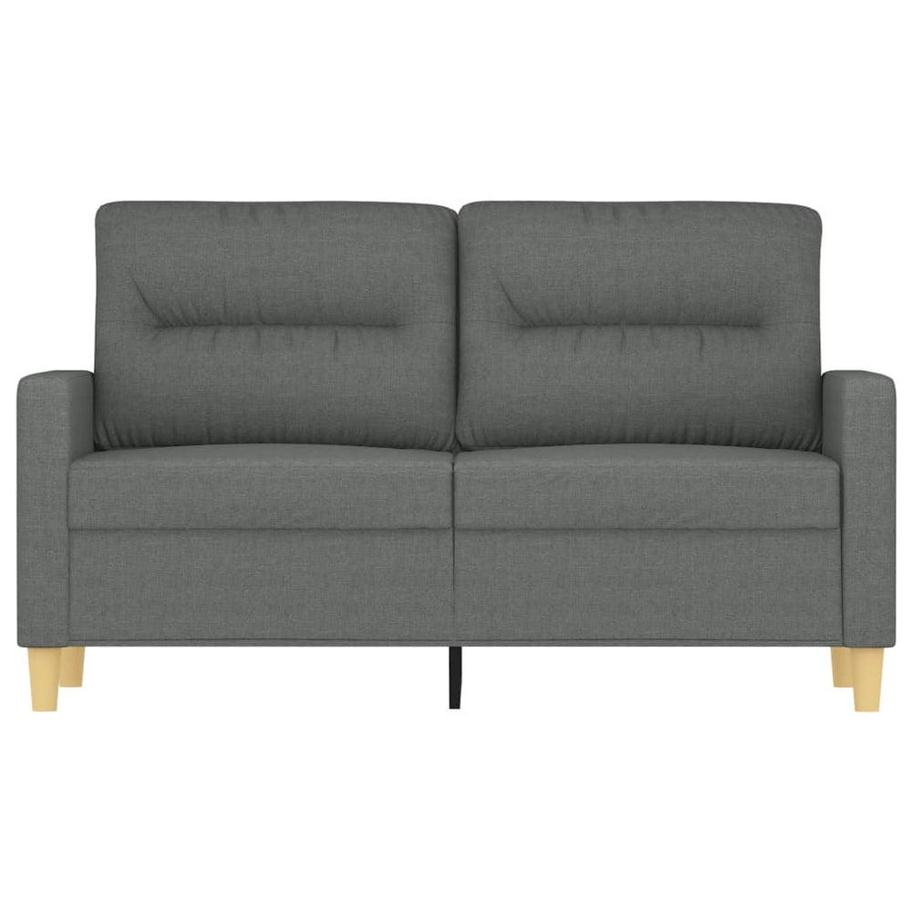 Tweezitsbank 120 cm stof donkergrijs MeubelReus