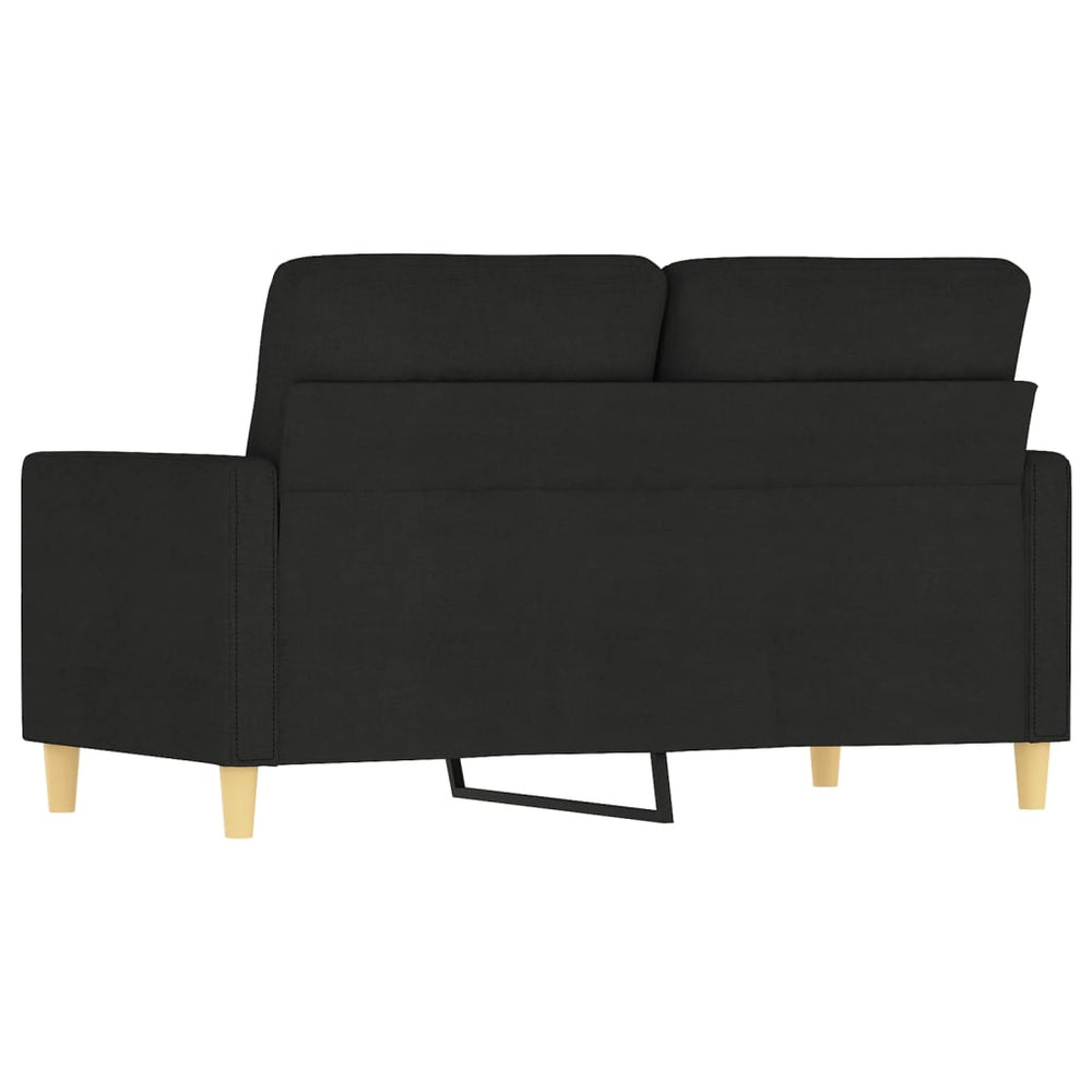 Tweezitsbank 120 cm stof zwart MeubelReus