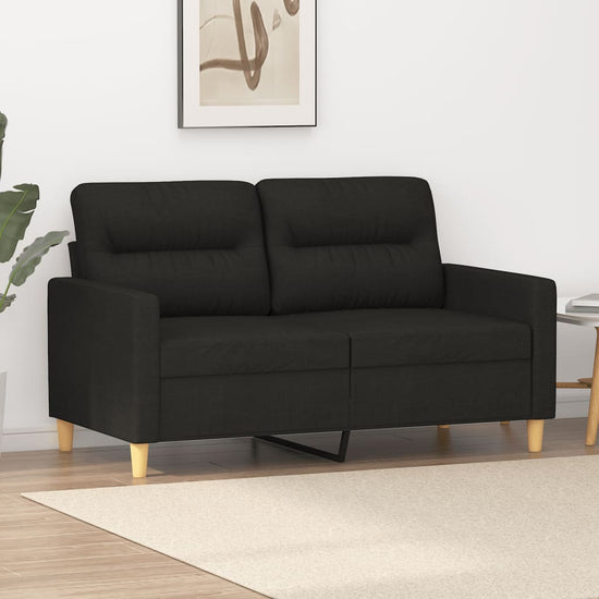Tweezitsbank 120 cm stof zwart MeubelReus