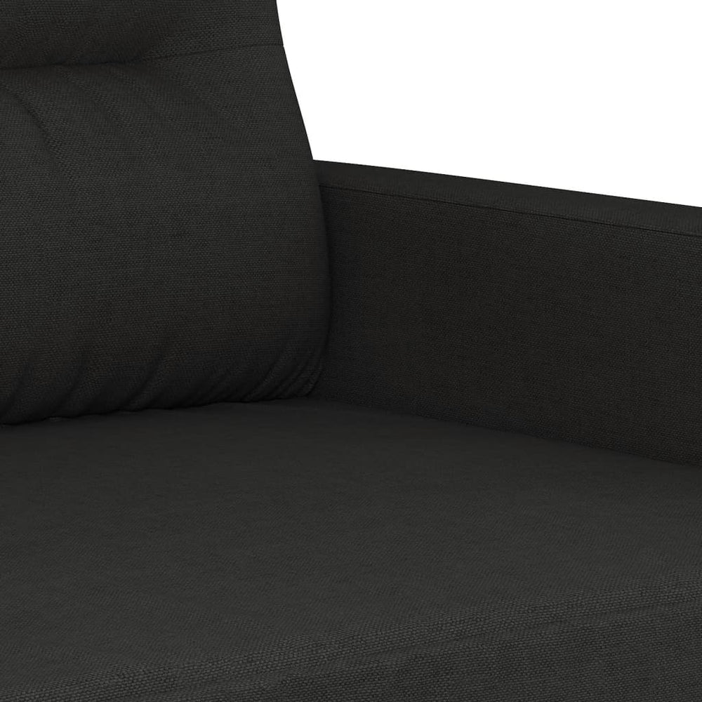 Tweezitsbank 140 cm stof zwart MeubelReus