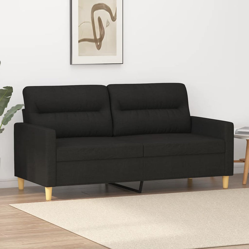 Tweezitsbank 140 cm stof zwart MeubelReus