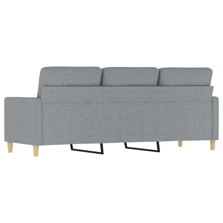 Driezitsbank 180 cm stof lichtgrijs MeubelReus