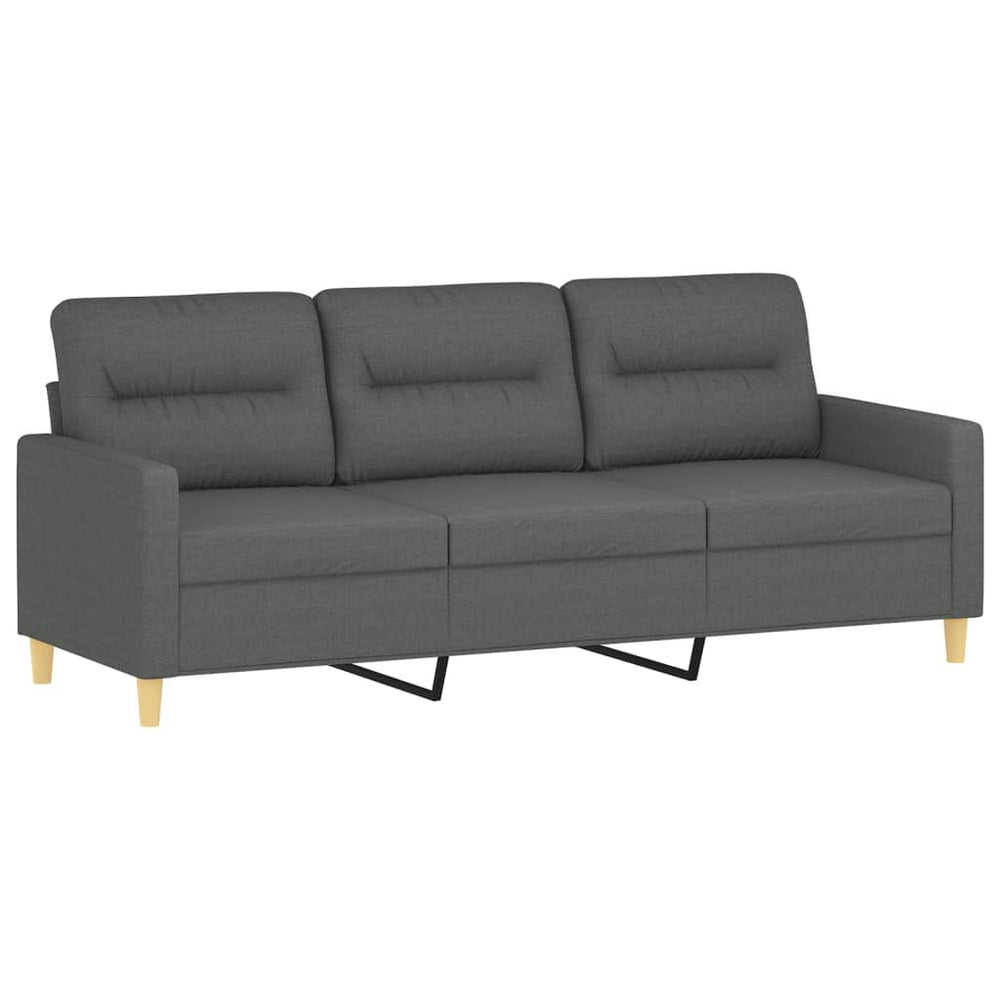 Driezitsbank 180 cm stof donkergrijs MeubelReus