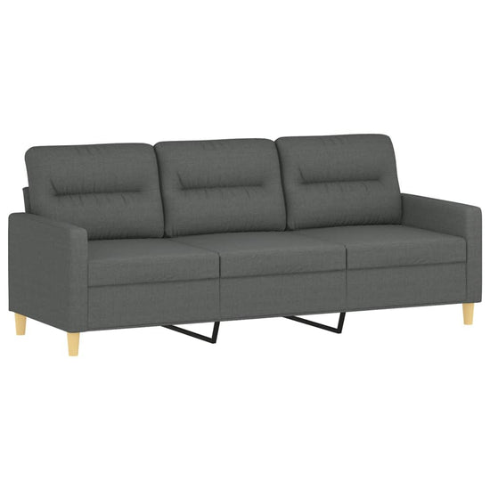 Driezitsbank 180 cm stof donkergrijs MeubelReus