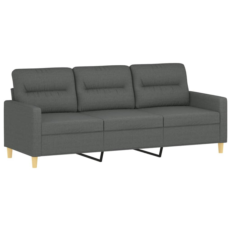 Driezitsbank 180 cm stof donkergrijs MeubelReus