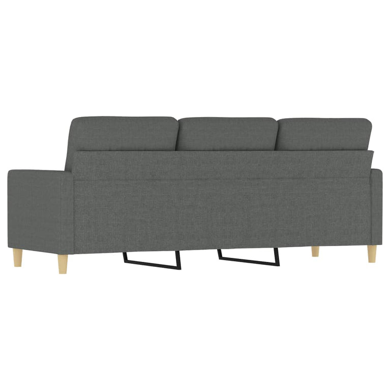 Driezitsbank 180 cm stof donkergrijs MeubelReus