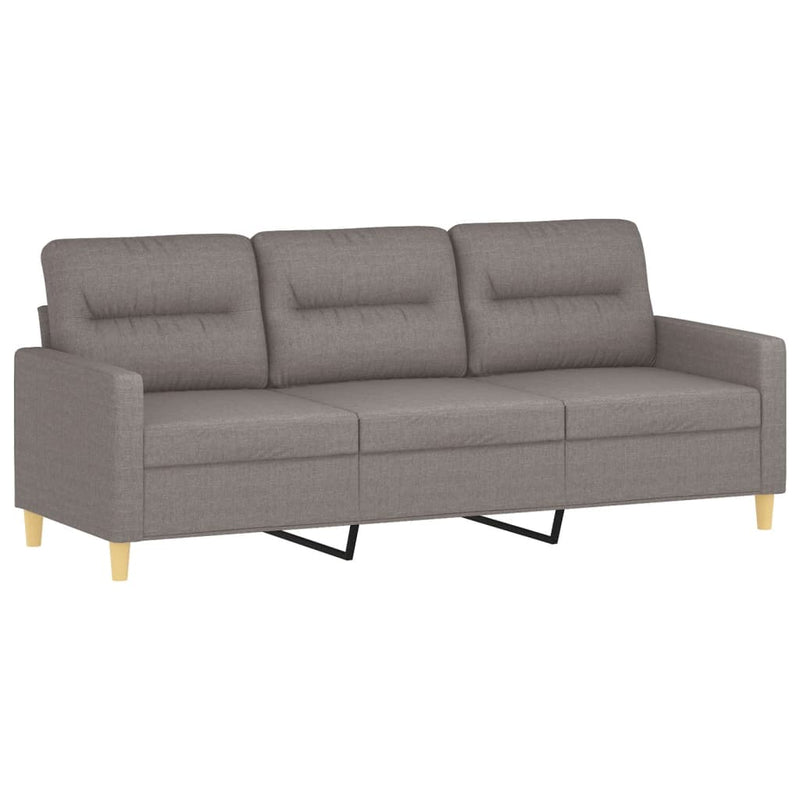 Driezitsbank 180 cm stof taupe MeubelReus