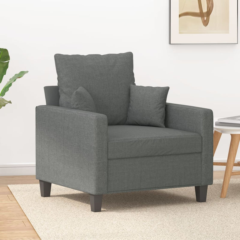 Fauteuil 60 cm stof donkergrijs MeubelReus