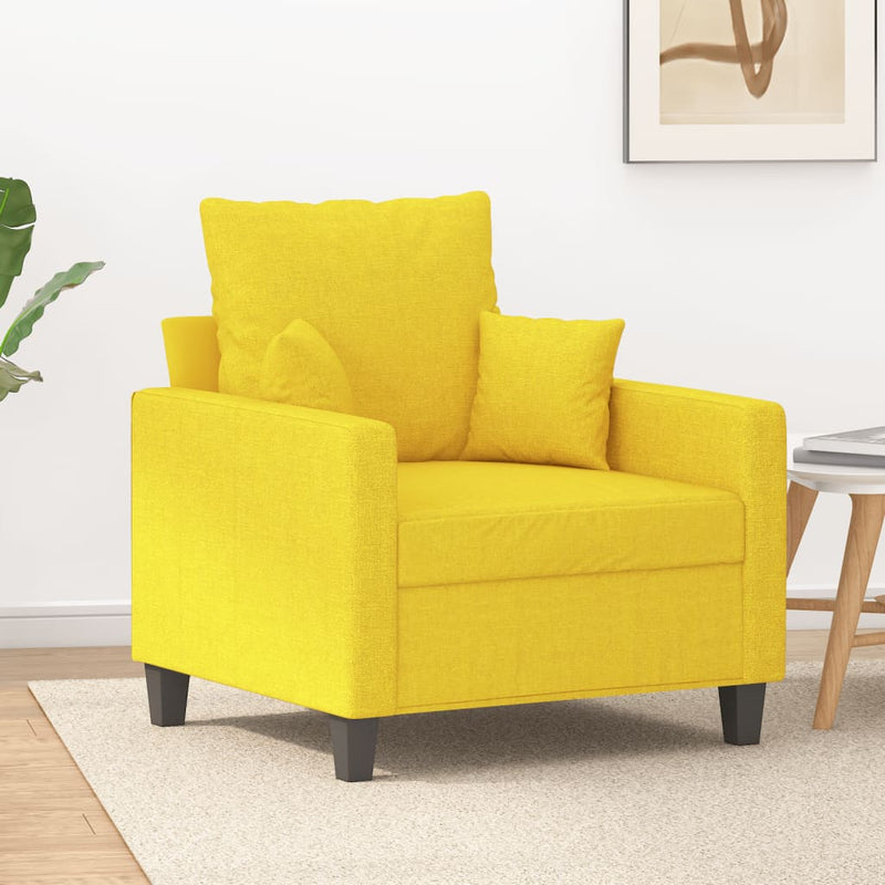 Fauteuil 60 cm stof lichtgeel MeubelReus