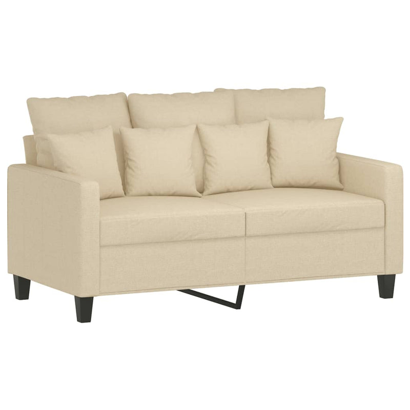 Tweezitsbank 120 cm stof crèmekleurig MeubelReus