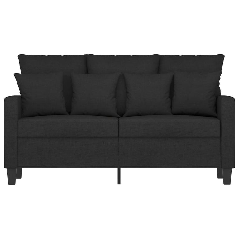 Tweezitsbank 120 cm stof zwart