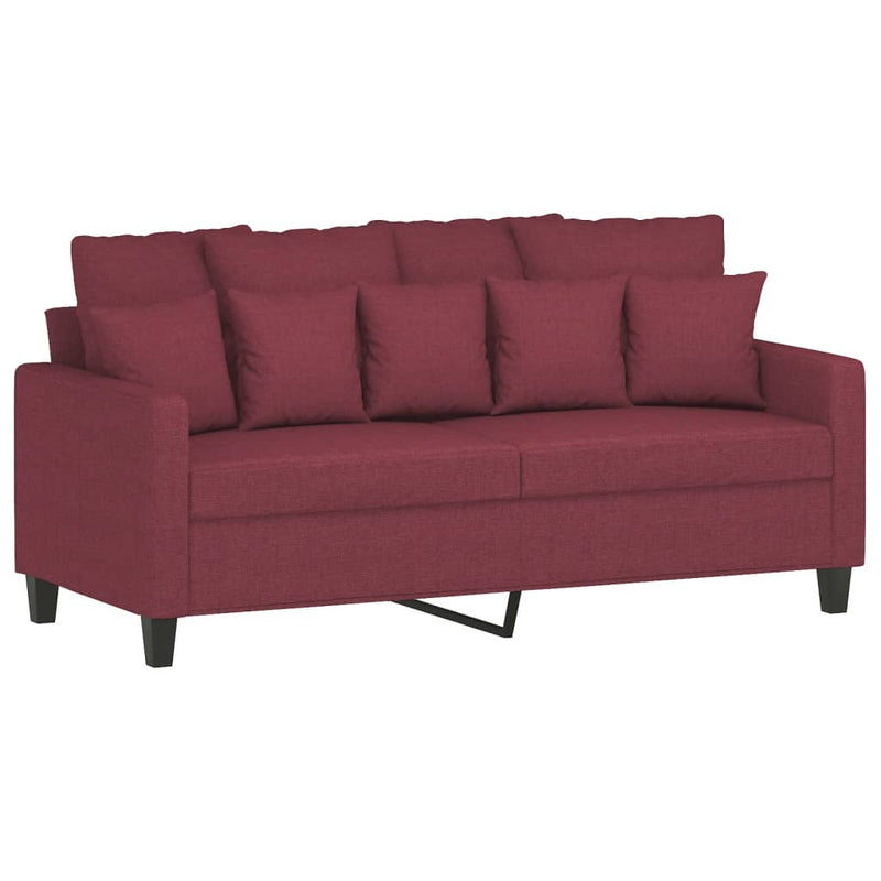 Tweezitsbank 140 cm stof wijnrood MeubelReus