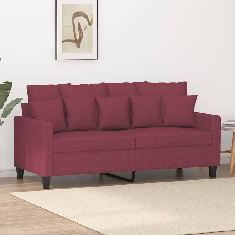 Tweezitsbank 140 cm stof wijnrood MeubelReus