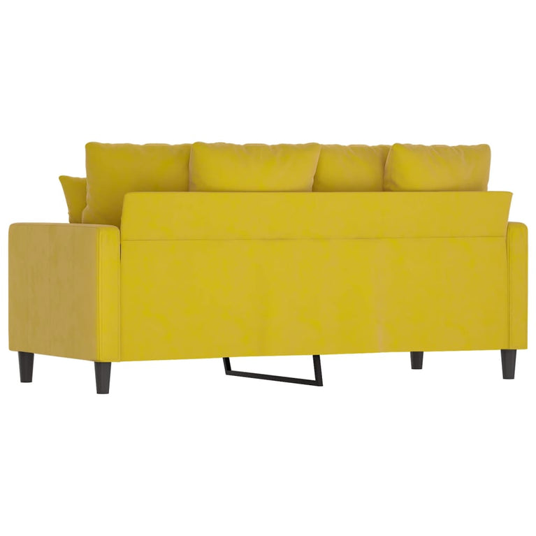 Tweezitsbank 140 cm fluweel geel