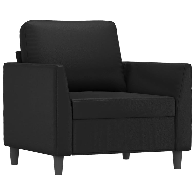 Fauteuil 60 cm kunstleer zwart MeubelReus