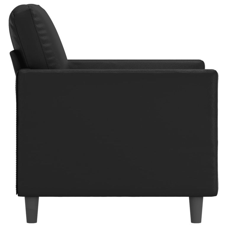 Fauteuil 60 cm kunstleer zwart MeubelReus