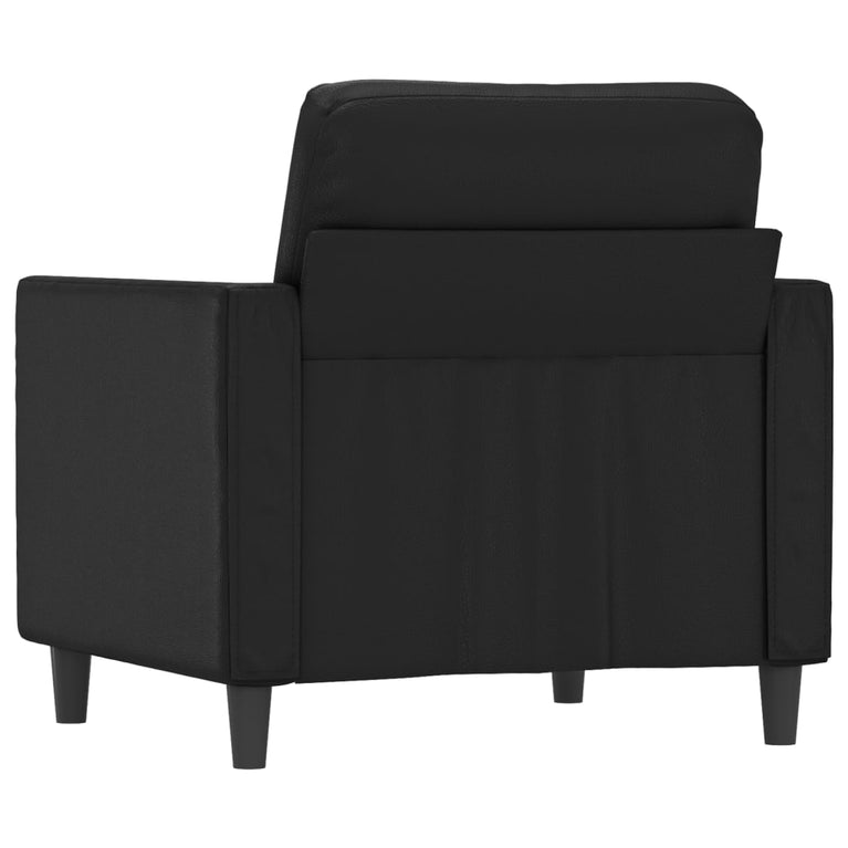 Fauteuil 60 cm kunstleer zwart MeubelReus