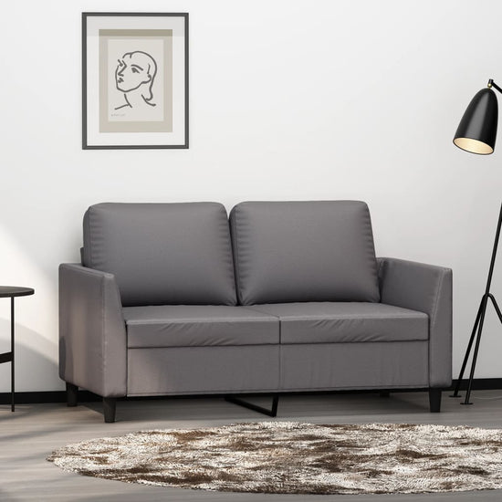 Tweezitsbank 120 cm kunstleer grijs MeubelReus