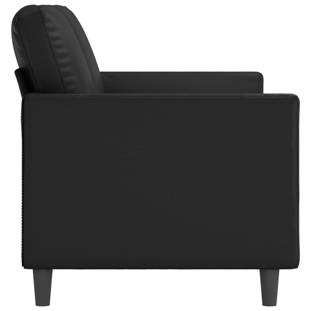 Tweezitsbank 140 cm kunstleer zwart MeubelReus