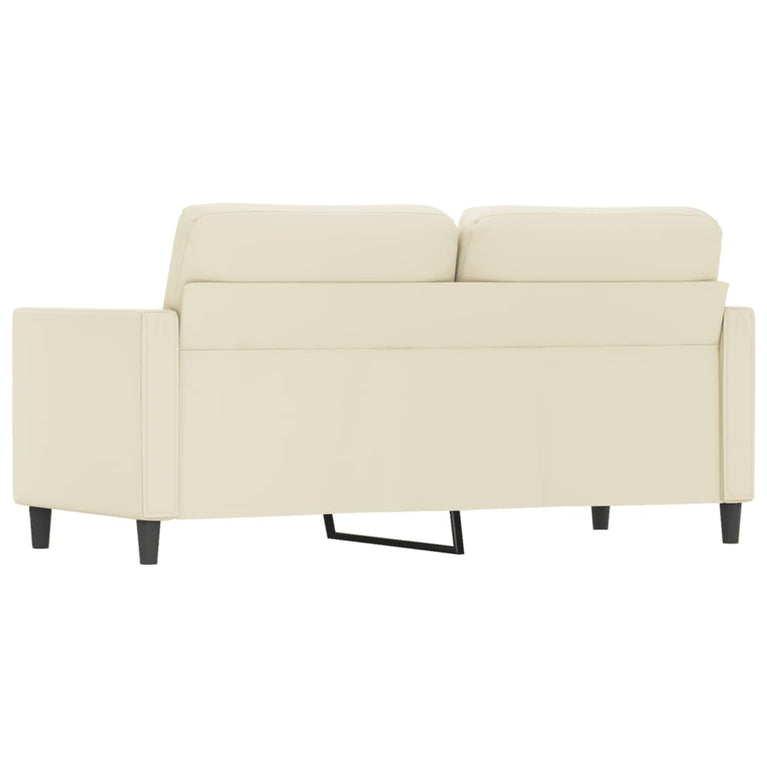 Tweezitsbank 140 cm kunstleer crèmekleurig MeubelReus