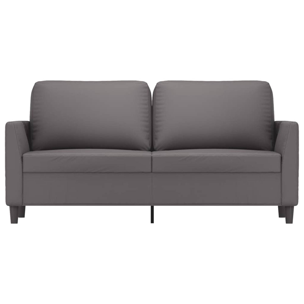 Tweezitsbank 140 cm kunstleer grijs MeubelReus