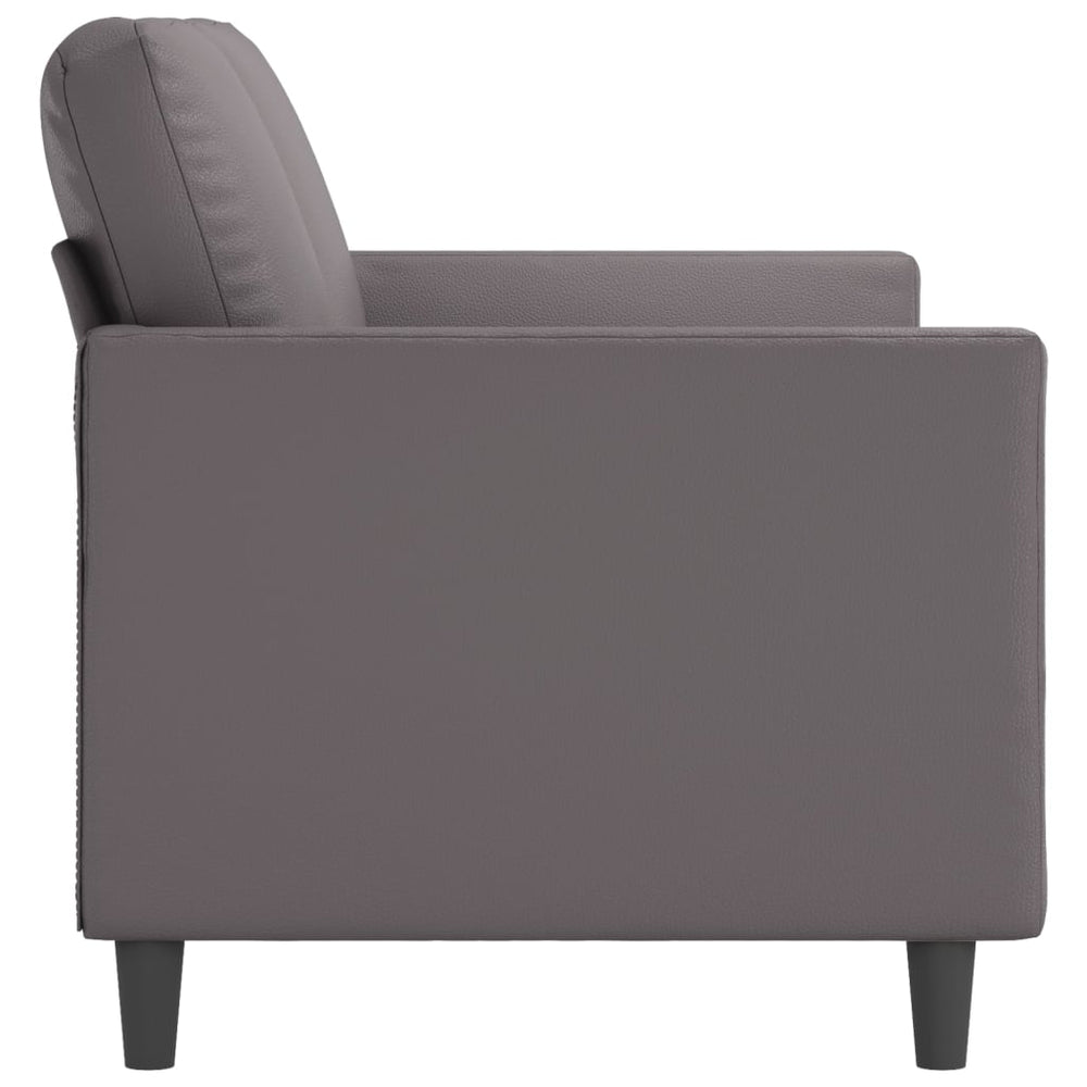 Tweezitsbank 140 cm kunstleer grijs MeubelReus