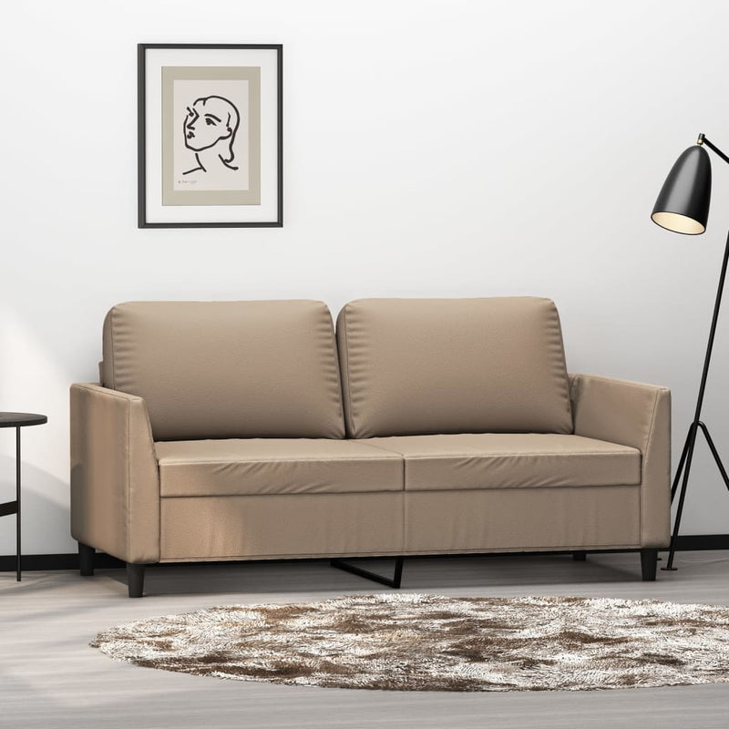 Tweezitsbank 140 cm kunstleer cappuccinokleurig MeubelReus