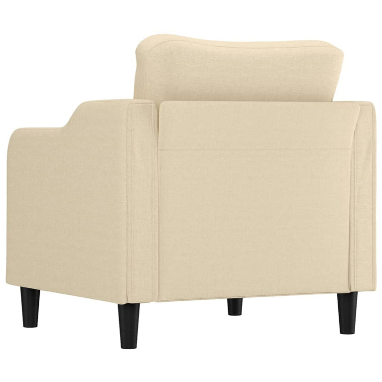 Fauteuil 60 cm stof crèmekleurig