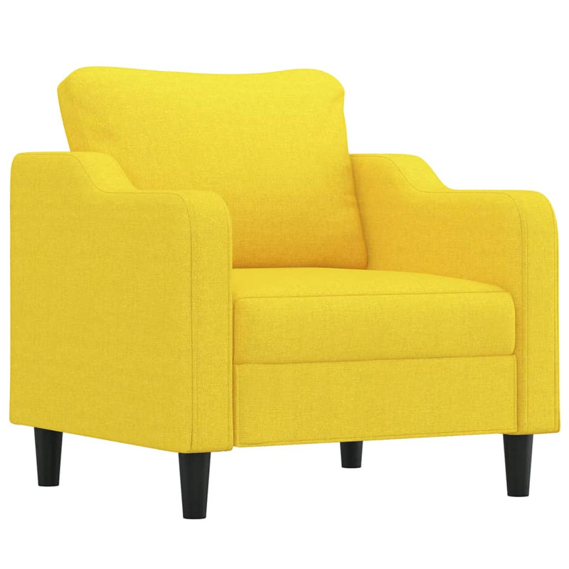 Fauteuil 60 cm stof lichtgeel