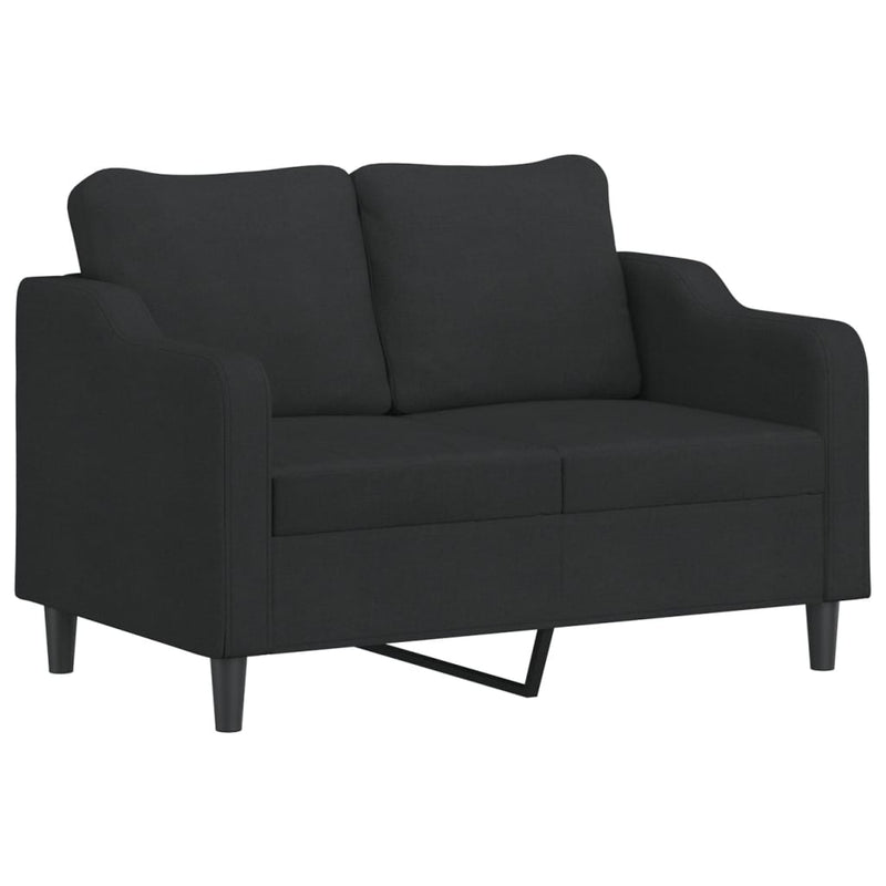 Tweezitsbank 120 cm stof zwart