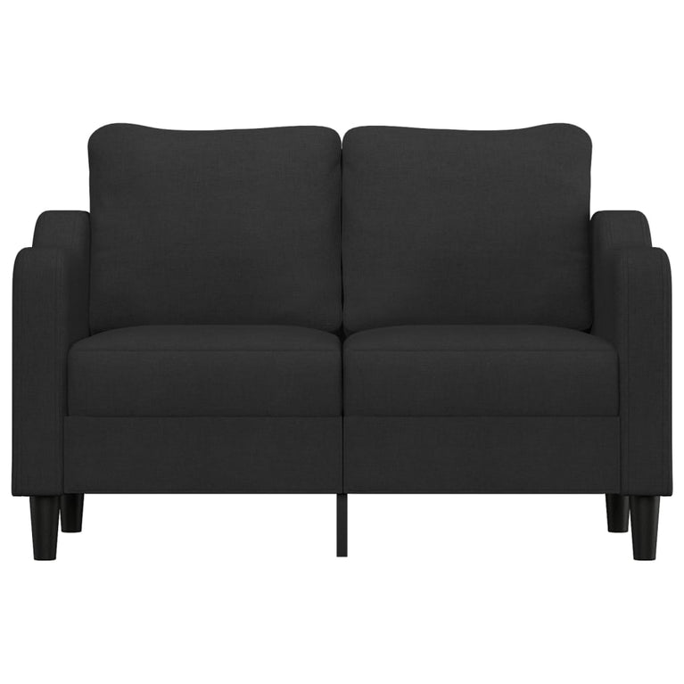 Tweezitsbank 120 cm stof zwart