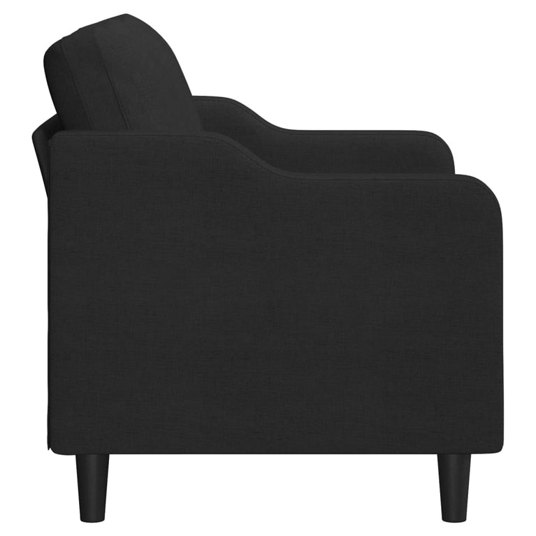 Tweezitsbank 120 cm stof zwart