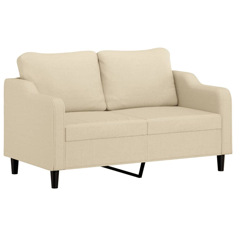 Tweezitsbank 140 cm stof crèmekleurig