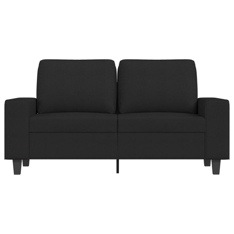Tweezitsbank 120 cm stof zwart