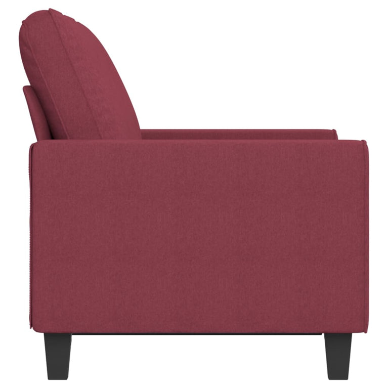 Tweezitsbank 120 cm stof wijnrood