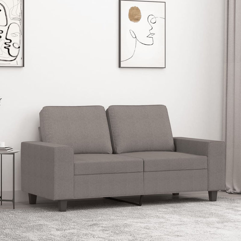 Tweezitsbank 120 cm stof taupe