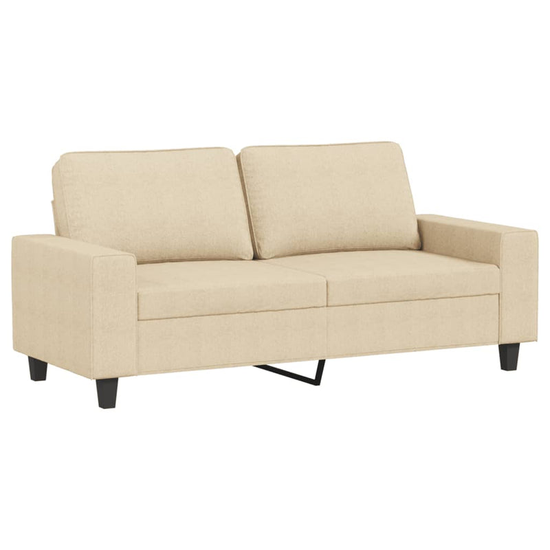 Tweezitsbank 140 cm stof crèmekleurig