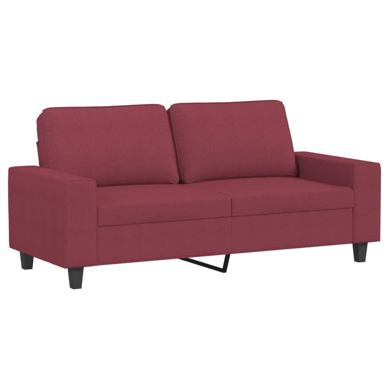 Tweezitsbank 140 cm stof wijnrood