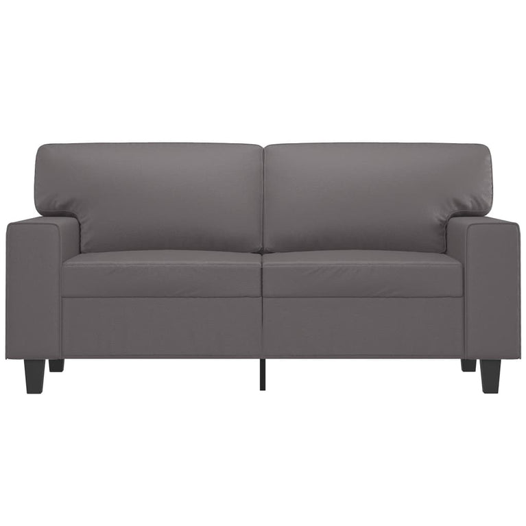 Tweezitsbank 120 cm kunstleer grijs