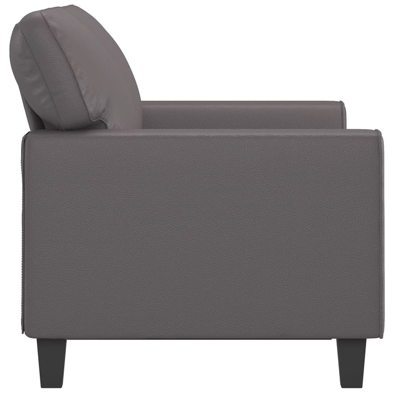 Tweezitsbank 120 cm kunstleer grijs