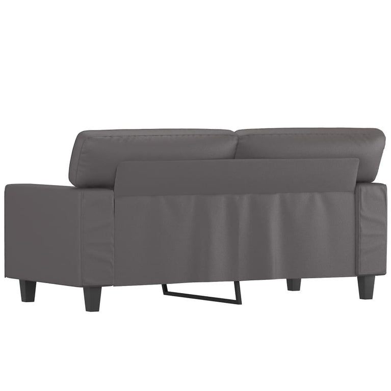 Tweezitsbank 120 cm kunstleer grijs