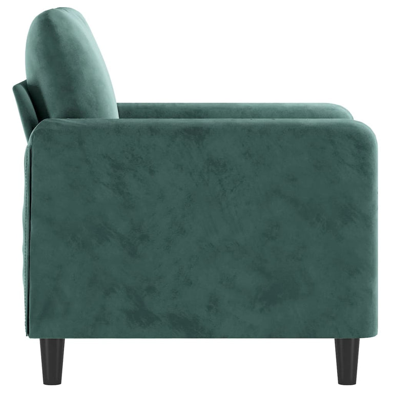 Fauteuil 60 cm fluweel donkergroen