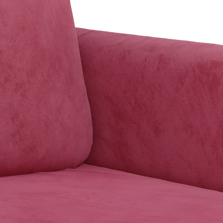 Fauteuil 60 cm fluweel wijnrood