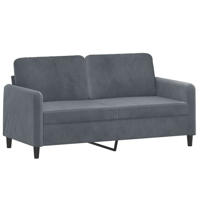 Tweezitsbank 140 cm fluweel donkergrijs