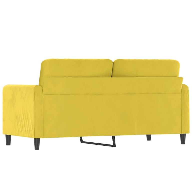 Tweezitsbank 140 cm fluweel geel