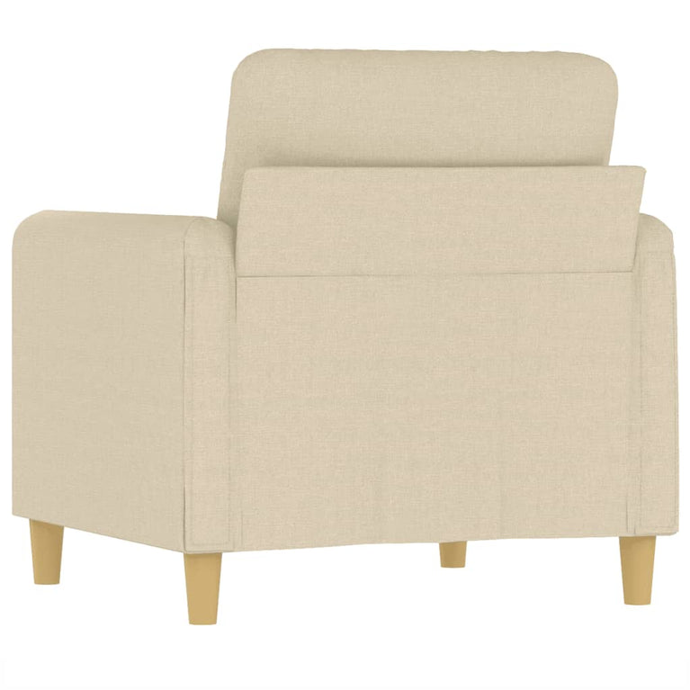 Fauteuil 60 cm stof crèmekleurig