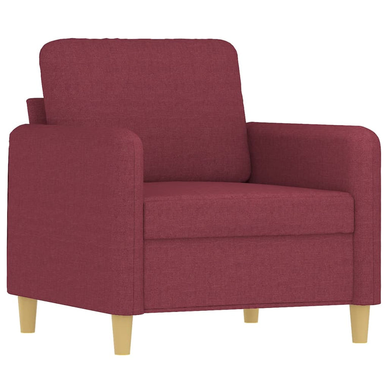 Fauteuil 60 cm stof wijnrood