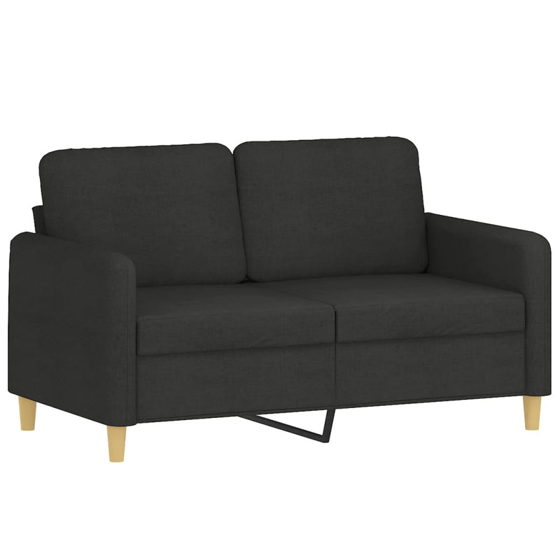 Tweezitsbank 120 cm stof zwart