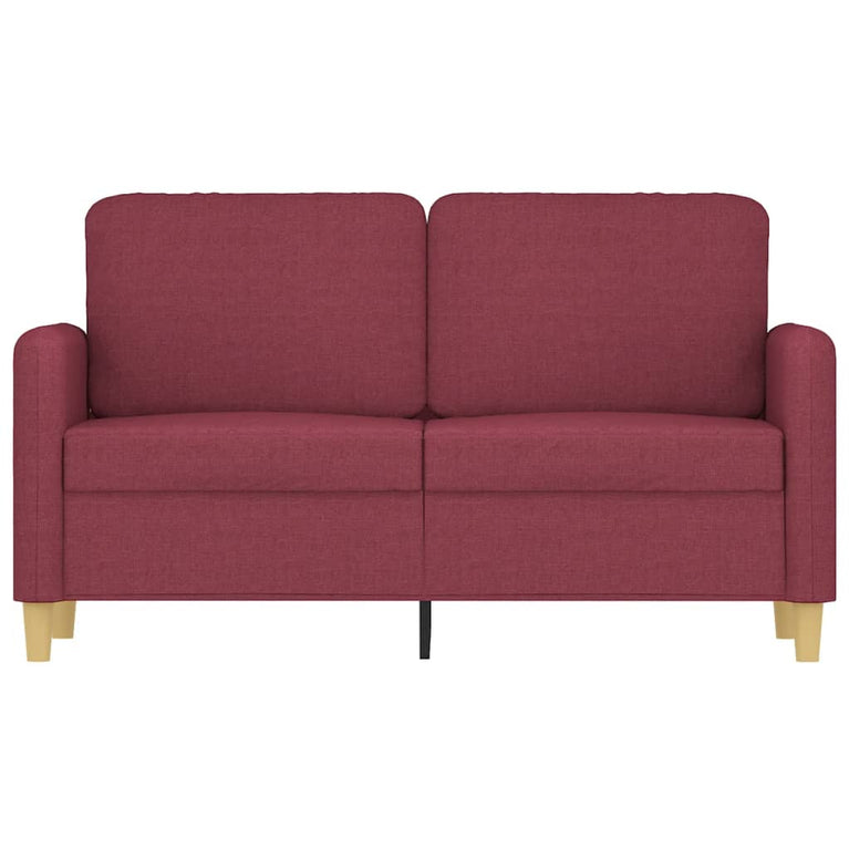 Tweezitsbank 120 cm stof wijnrood